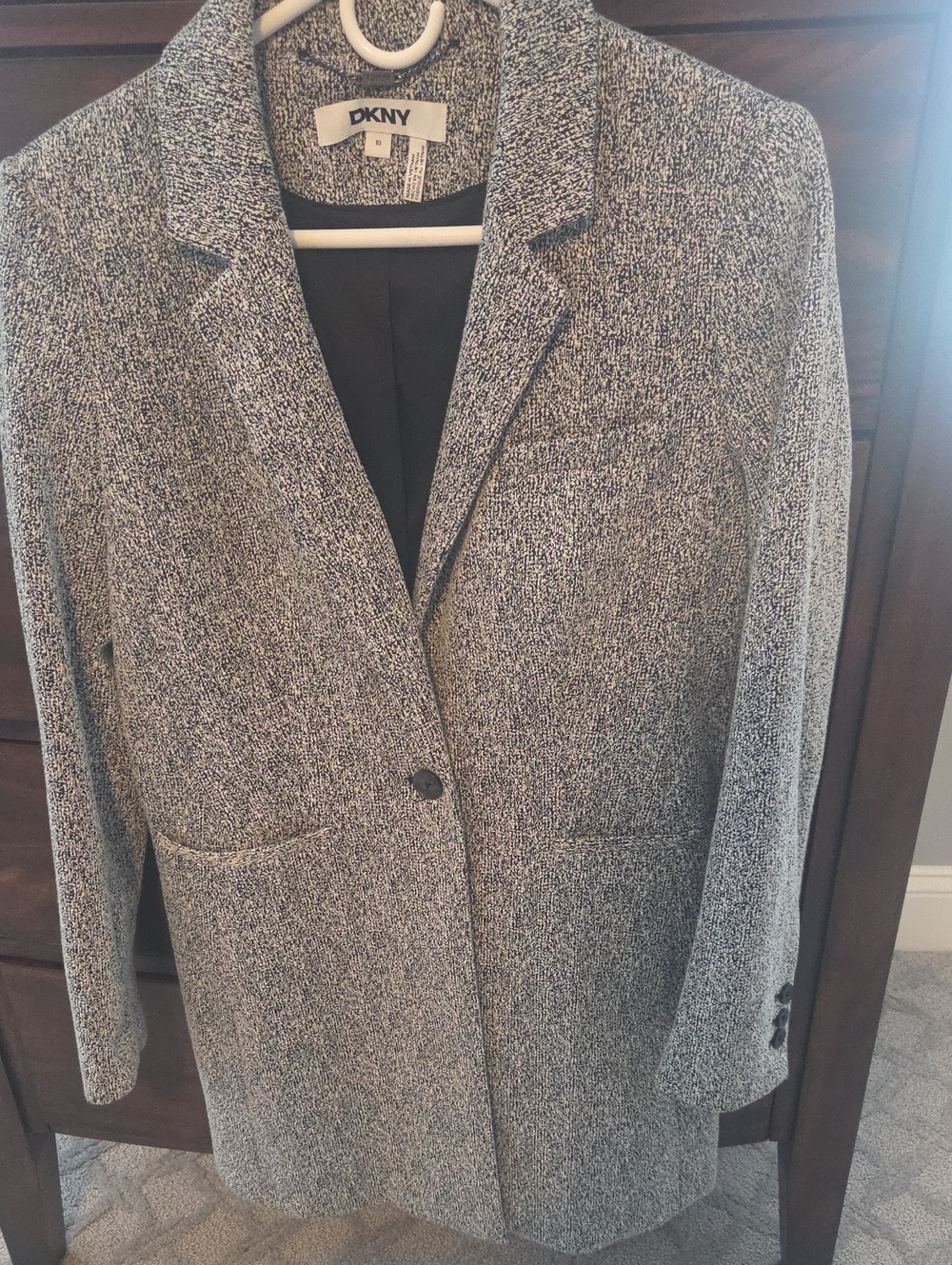 DKNY Women's Notch-Lapel Single-Button Long-Sleeve Blazer NWOT